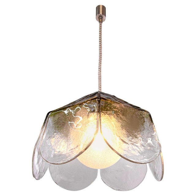 Petal Pendant Lamp in Murano Glass by Carlo Nason for Mazzega, Italy, 1960s For Sale - Image 12 of 12