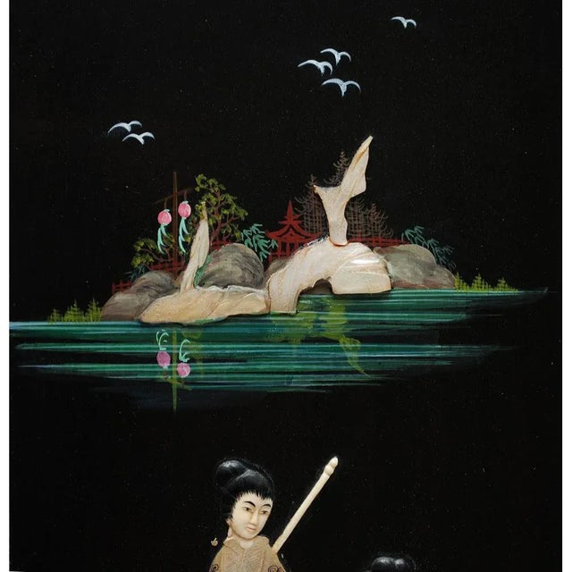 Early 20th Century C. 1920s Fireplace Chinoiserie Coromandel Screen For Sale - Image 5 of 13