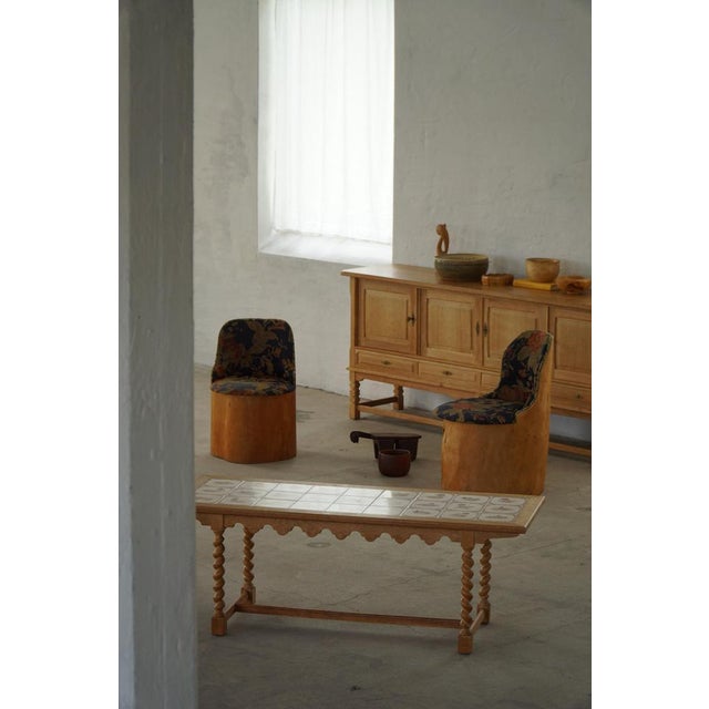 Mid-Century Modern Danish Oak Coffee Table with Ceramic Tile Top, 1950s For Sale - Image 17 of 18