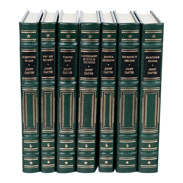 1995 "Jimmy Carter" Complete Easton Press Complete 7 Volume Leather Bound Set in Excellent Condition For Sale