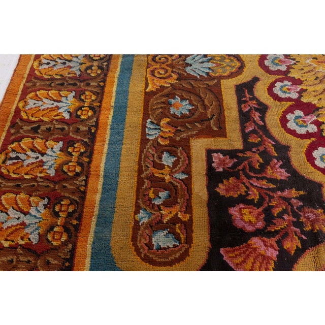 Vibrant 1920s English Axminster Rug For Sale - Image 4 of 4