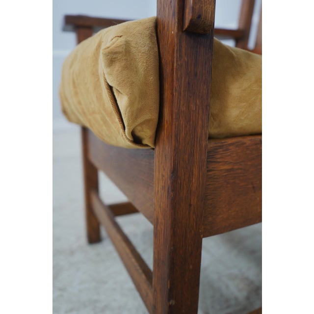 Gustav Stickley Mission Oak Armchair For Sale - Image 13 of 18