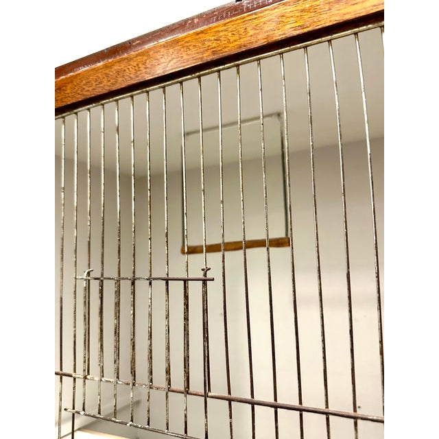 Victorian Edwardian Walnut Bird Cage For Sale - Image 3 of 8