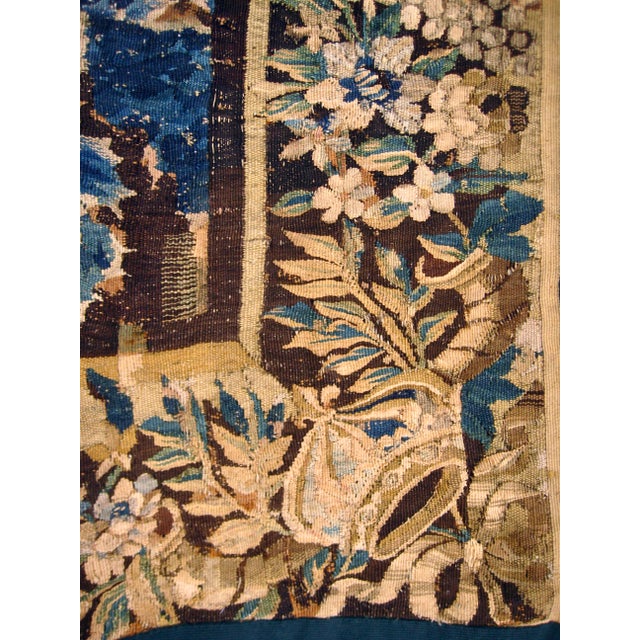 Early 18th Century French Aubusson Verdure Landscape and Royal Crown For Sale - Image 17 of 18