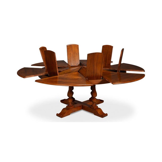 English Round Dining Table - 85.5" For Sale In Raleigh - Image 6 of 11