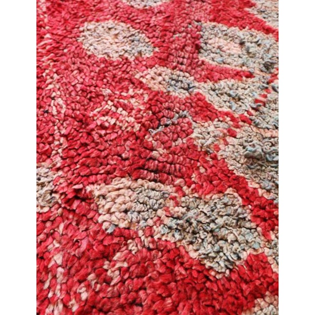 1960's Red Collectible Moroccan Rug - 12 X 6.9 Ft For Sale - Image 4 of 6