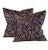 Blue Designer Vicki Payne Free Spirit Navy Blue & Taupe Zebra Animal Print Pillows- a Pair For Sale - Image 8 of 8