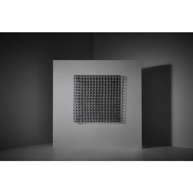 Geometric Three-Dimensional Metal Wall Mounted Sculpture, France, 1960s For Sale - Image 10 of 10