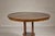 Wood Midcentury Round Top Side Table with Column Supports and Tambour Base For Sale - Image 7 of 12