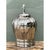 Mid-Century Modern Vintage Silver Mirror Finish Glazed Ceramic Lamp For Sale - Image 3 of 12
