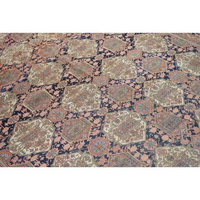 Antique Mohtasham Kashan Rug 7'6'' X 10'3'' For Sale - Image 10 of 11