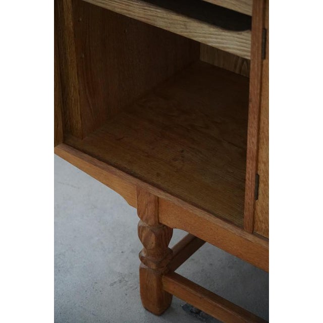 Low Vintage Danish Sideboard in Oak, 1960s For Sale - Image 13 of 18