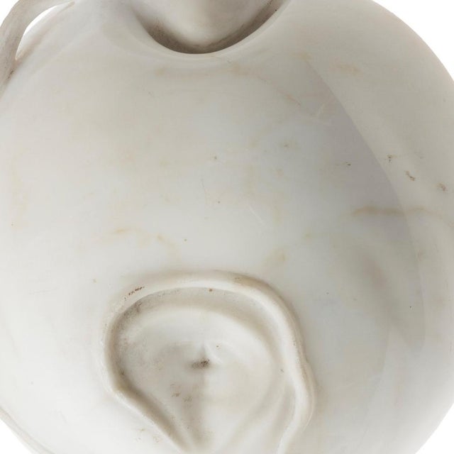1990s Female Portrait Sculpture in Carrara Marble, Italy, 1993 For Sale - Image 5 of 6