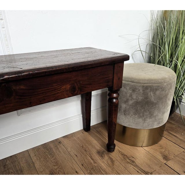 Antique Italian Wooden Bench or Side Table, 1890s For Sale - Image 5 of 9