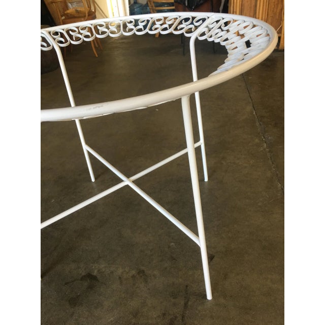 White Ribbon Patio/Outdoor Picnic Table by Maurizio Tempestini for Salterini, Attributed For Sale - Image 8 of 9