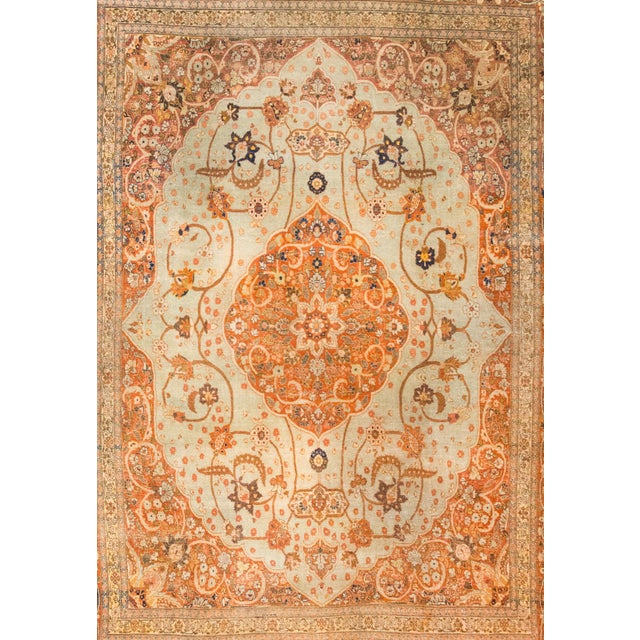 Persian Early 20th Century Persian Hadji Jallili Tabriz Rug For Sale - Image 3 of 15