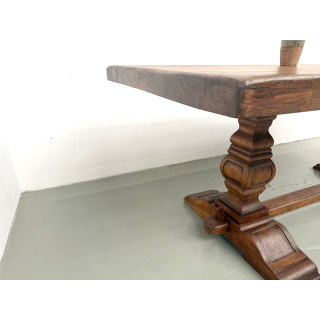 Monastery Table in Oak with Turned Balusters, France, 1930s For Sale - Image 4 of 18