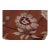 Rug & Kilim’s Chinese Art Deco Inspired Square Rug, Vibrant Florals on Rust For Sale