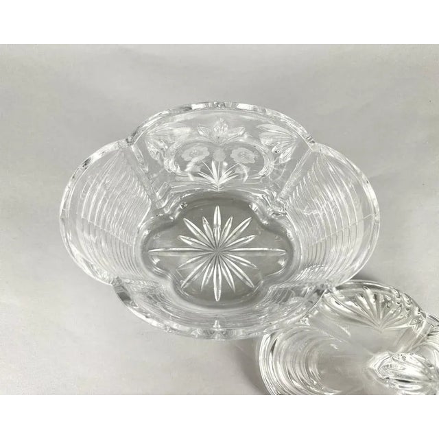 Glass Vintage Crystal Biscuits Storage Container with Lid For Sale - Image 7 of 8