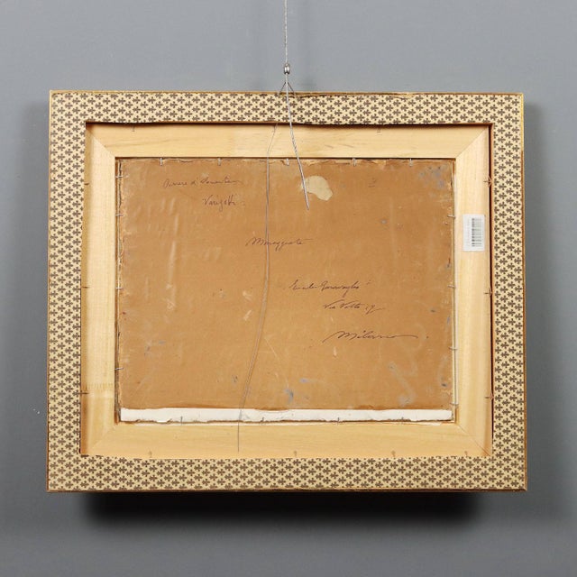 Ercole Garavaglia, Riviera di Ponente, Varigotti, 1900s, Oil Painting on Cardboard, Framed For Sale - Image 9 of 12