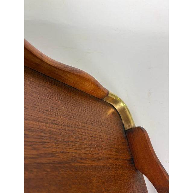 Gold Wood and Brass Tray, France, 19th Century For Sale - Image 8 of 12
