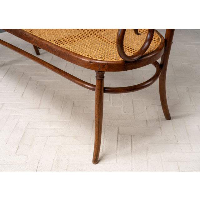 Antique Austrian Bentwood Settee For Sale - Image 15 of 18