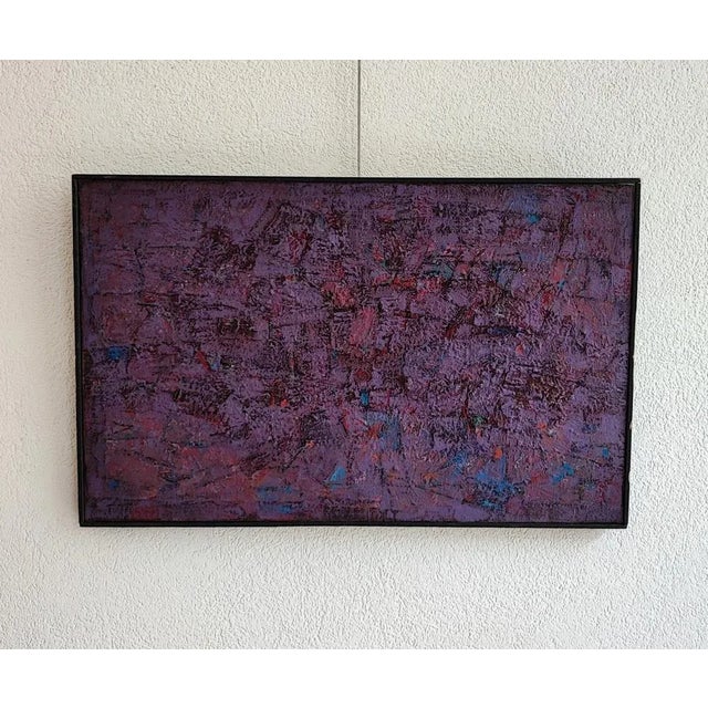 André René César Brechet, Composition Abstraite, Oil on Canvas, Framed For Sale - Image 10 of 10