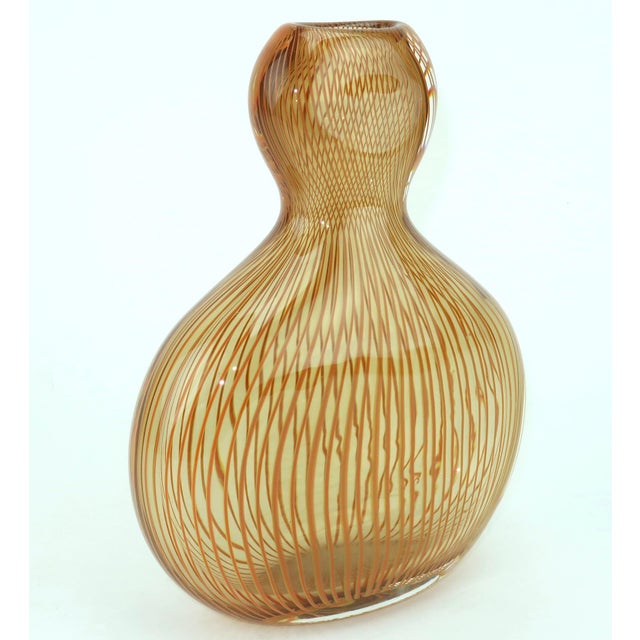 Contemporary Peter Secrest Art Glass Op Art Vase, 2001 For Sale - Image 3 of 10