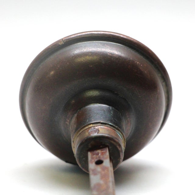 Antique 1920s Yale & Towne Nubian Bronze Passage Door Knob For Sale - Image 4 of 4