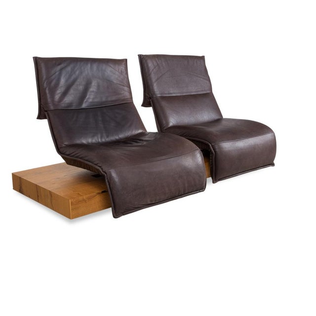 Free Motion Edit 3 Leather Two-Seater Sofa with Ottoman from Koinor, Set of 2 For Sale - Image 4 of 18