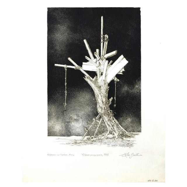 Leo Guida, Temporary Tree, Original Etching, 1971 For Sale