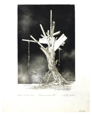 Leo Guida, Temporary Tree, Original Etching, 1971