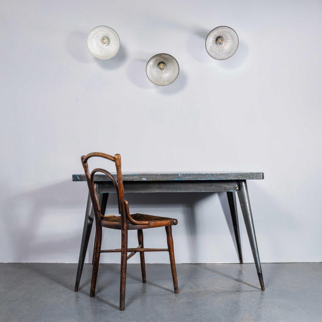 Black Holophane Prismatic Glass Adjustable Lamp, 1940s For Sale - Image 9 of 11