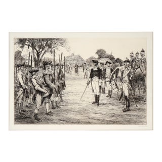 Washington Assumes Command - Etching on Paper by Ralph Ludwig Boyer For Sale