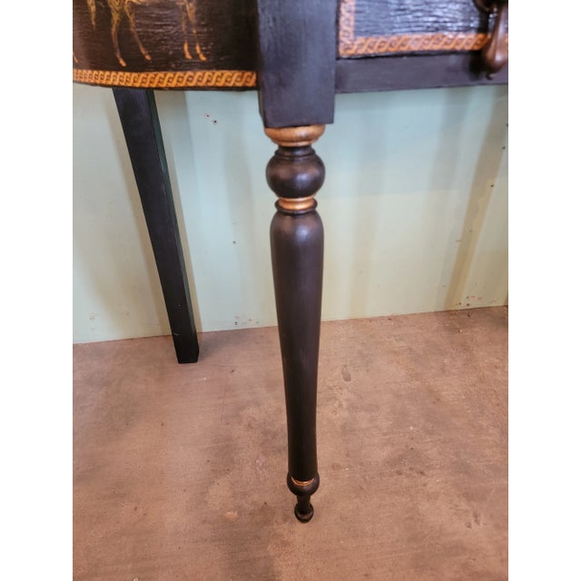 Horse Decoupaged Antique Console Table - From South England For Sale - Image 9 of 12