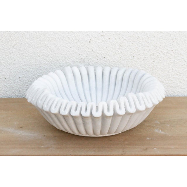 Hand-Carved Large Marble Centerpiece For Sale - Image 4 of 6