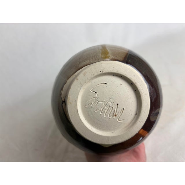 Organic Pottery Vase by Flynn Sochon W/ Deckled Rim For Sale - Image 4 of 5