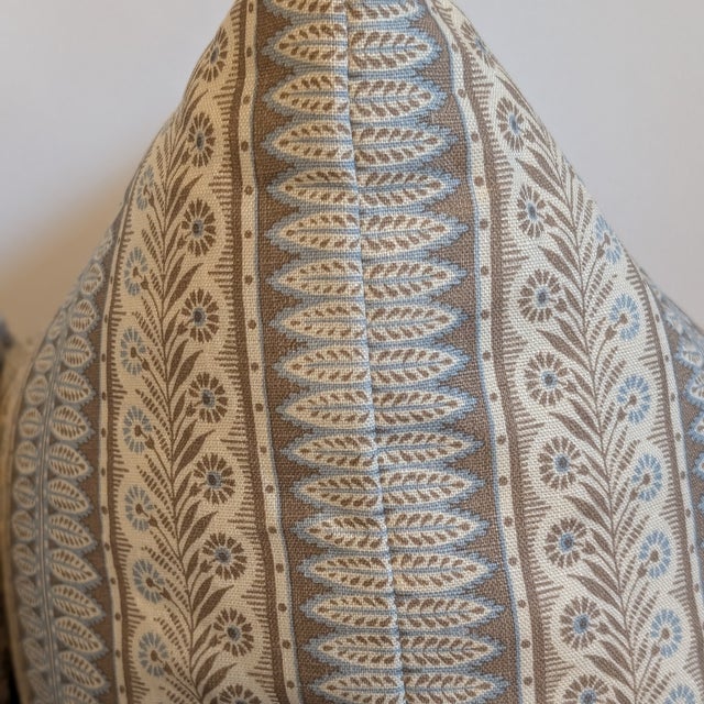 Jasper Eastlake Sky Blue & Brown 20" Pillows - Double Sided For Sale In Greensboro - Image 6 of 7