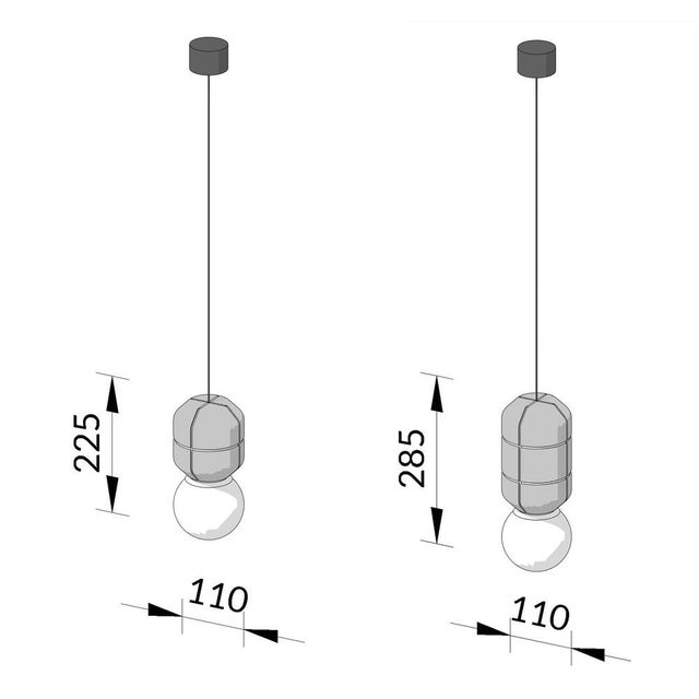 Contemporary Ceramic Base Pendant Lamp by Svitanok For Sale - Image 3 of 7