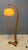 Oak floor lamp with woven silk shade. Italy, 1950s. European Plug (up to 250V).The wiring of this item may be original and...