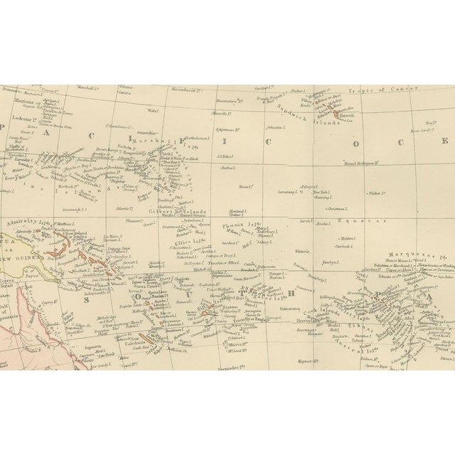 Map of the Pacific Ocean, 1882 For Sale - Image 6 of 7