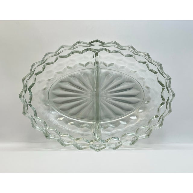 Fostoria 1940s Fostoria “American” Divided Dish For Sale - Image 4 of 9