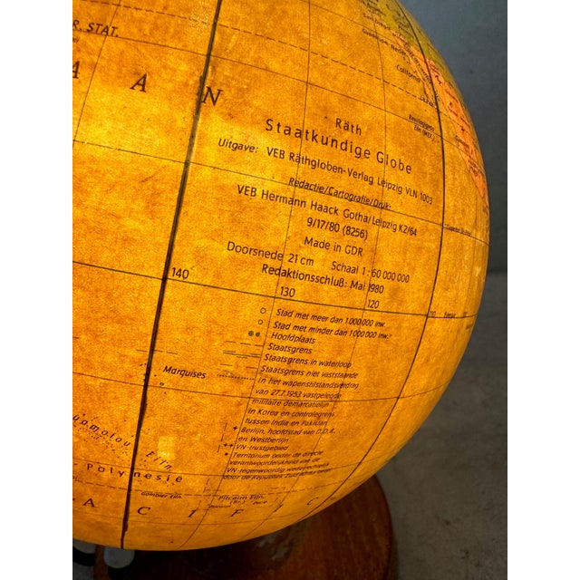 Vintage Illuminated Glass Globe, 1980 For Sale - Image 12 of 13