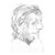 Thoughtful Man, Ink Drawing by Martha Holden For Sale