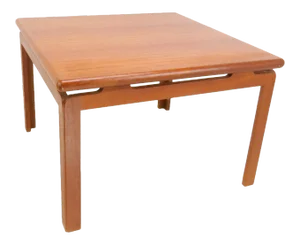 1960s Kristensen & Thomassen Teak Coffee / End Table With Elevated Top