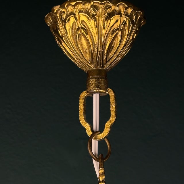 Vintage Art Nouveau Capodimonte Chandelier, 1930s For Sale - Image 10 of 18