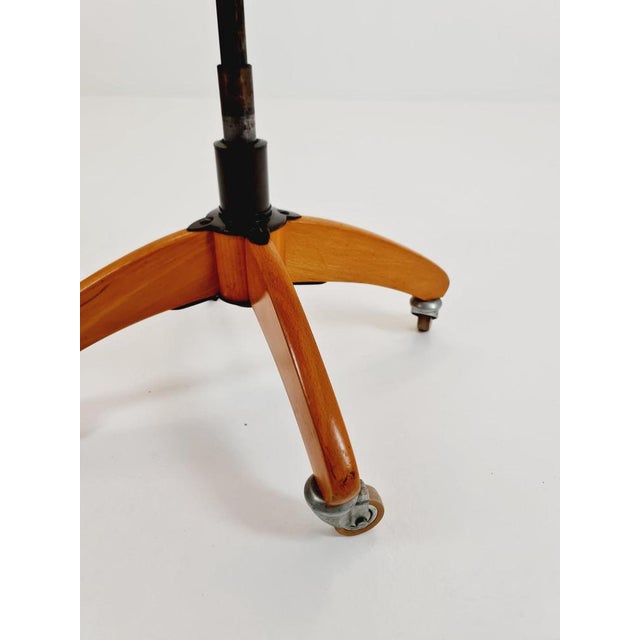 Vintage Bauhaus Swivel Office Chair in Wood by Böhler, 1940s For Sale - Image 9 of 11