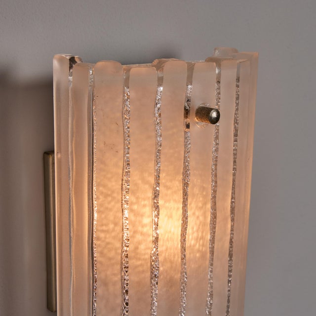 Pair of 1970s Hoffmeister Leuchten Sculptural Glass Wall Lamps For Sale - Image 18 of 18