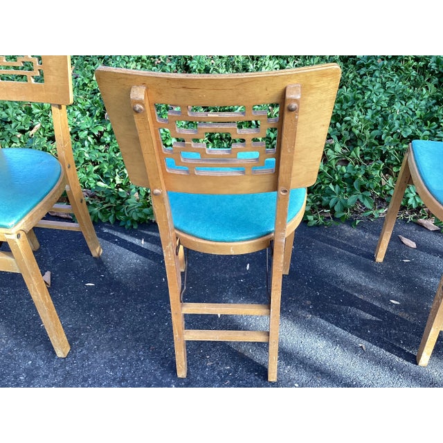 Mid-Century Modern Stakmore Mid 20th Century Modern Maple Folding Chairs - Set of 4 For Sale - Image 3 of 13