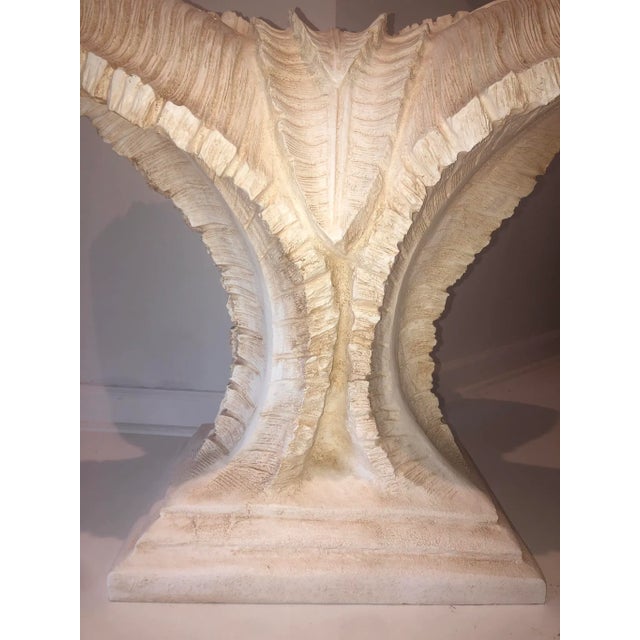 Hollywood Regency 1980s Vintage Regency Sculptural Palm Leaf Pedestal Base For Sale - Image 3 of 11